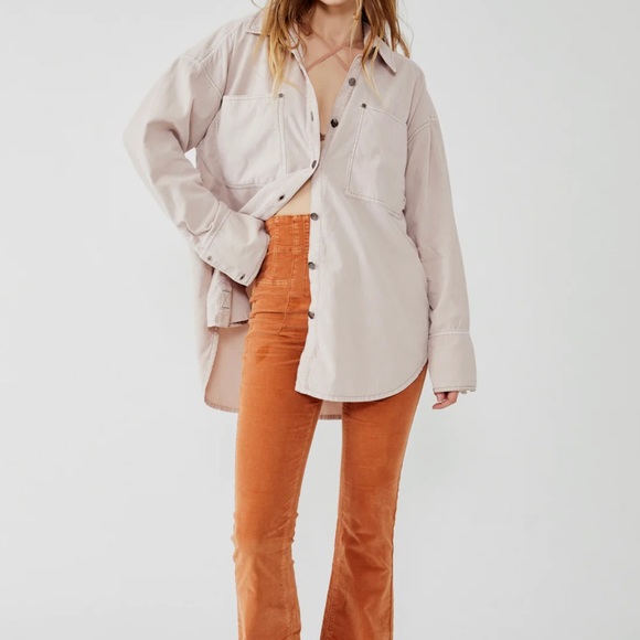 New We The Free x Free People Buttondown Baby Corduroy Oversized Top / Jacket - Picture 13 of 15